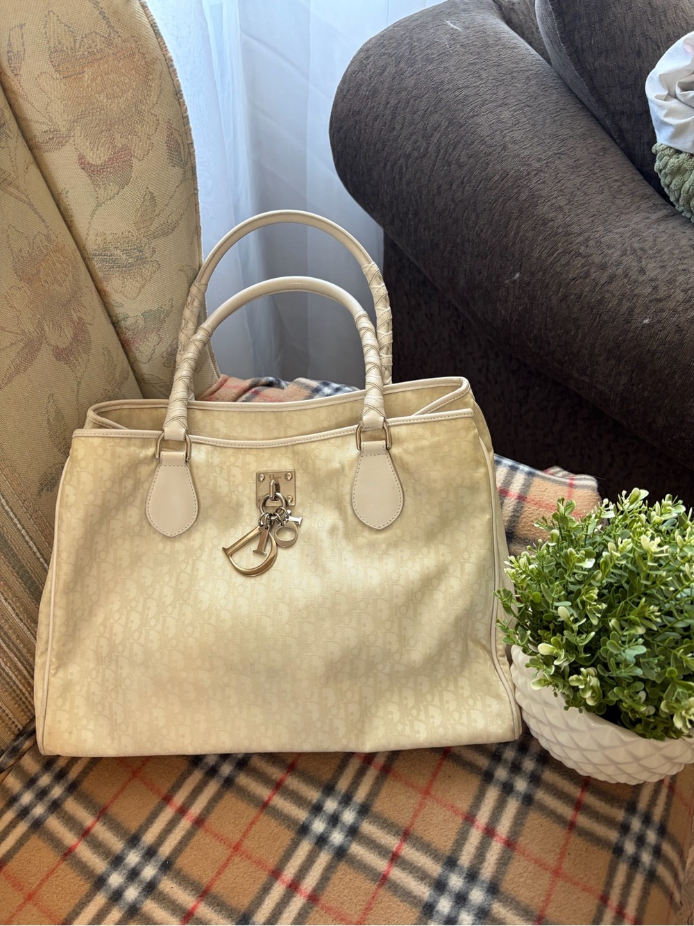 🩷Cute Dior Lady Tote with Signature Charm🩷